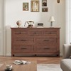 7 Drawers Dresser - Farmhouse Dressers for Bedroom, Wood Rustic Dresser, Storage Cabinet for Bedroom, for Living Room, Hallway, Entrywa - 3 of 4