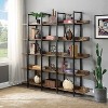 Hommoo 5 Tier Industrial Style Open Bookshelf with Metal Frame - 2 of 4