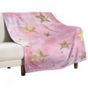 FIONECA Shimmering Gold Star Christmas Blanket with Blush Pink Background Soft Warm Holiday Decor Throw 30x40 inches - 2 of 4