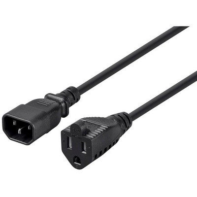 Monoprice Desktop Computer Power Cord - 3ft - Black, IEC 60320 C14 to NEMA 5-15R, For Computers, Servers, & Monitors to a PDU or UPS in a Data Center