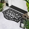 Northlight Black Scroll Design Outdoor Doormat 18" x 30" - 2 of 4