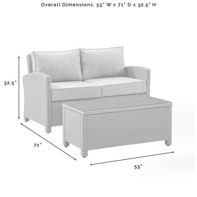 Sand Beige Steel Frame Outdoor Loveseat Set
