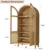 Maggift Decorative Storage Cabinets ,Wood Versatile Cupboard with Door and Adjustable Shelves for Kitchen, Bathroom, Brown, 36"*17.5"*74.3" - 3 of 4
