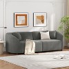 NicBex 87.25 Inch Modern Velvet Curved Sofa with 2 Throw Pillows for Living Room,Bedroom,Office,Apartment - 2 of 4