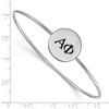 Black Bow Jewelry Sterling Silver Alpha Phi Greek Life Bangle Bracelet 7 Inch - 2 of 3