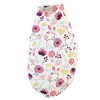 Touched by Nature Baby Girl Organic Cotton Swaddle Blanket and Headband or Cap, Botanical, One Size - 3 of 4