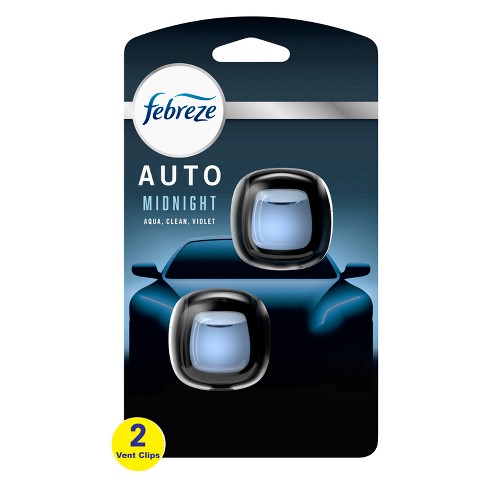 Febreze 2ct Car Auto Midnight: Vent Clips, Adjustable Scent, Phthalate ...