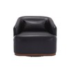 CAVINAS 360° Swivel Barrel Chair,Plush Polyester Blend Accent Arm Chair with Rotating Metal Base for Bedroom,Living Room,Office,Hotel - 2 of 4