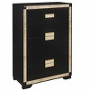 HomeStock Usa Blake Black/Gold Chest - 3 of 4