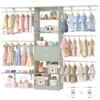 Aheaplus 4.75-8FT Closet System with Wooden Drawers & Cube Storage Organizer - Cyan - 2 of 4