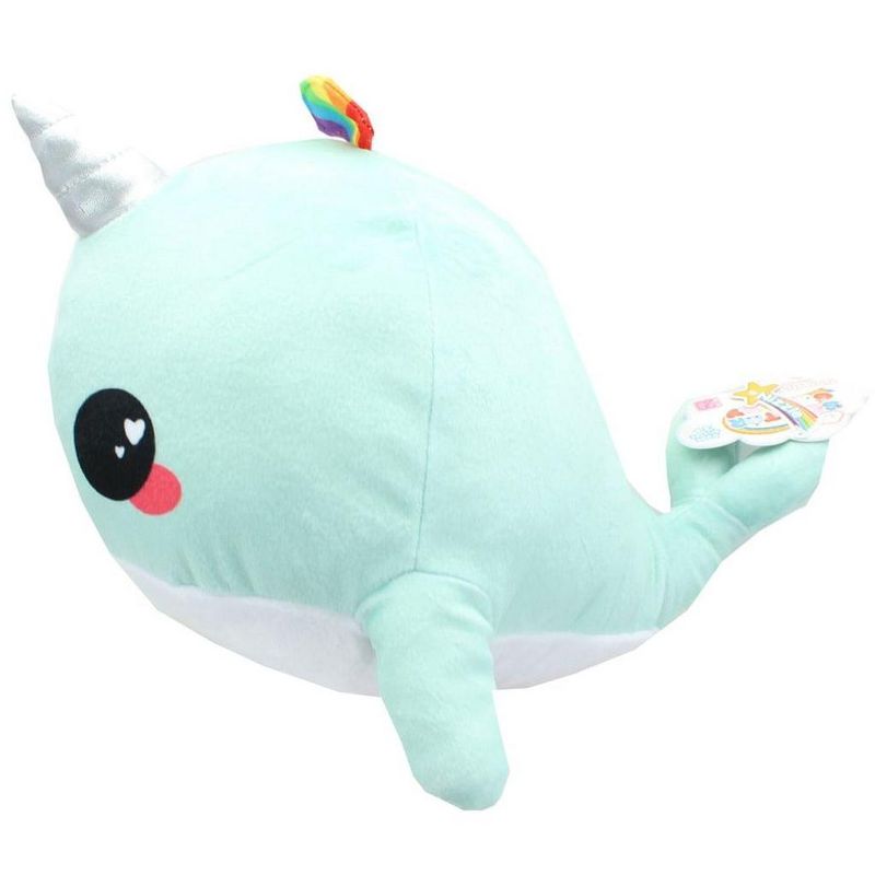 Underground Toys Glitter Galaxy Rainbow Spout Blue Narwhal 12-Inch Collectible Plush, 2 of 3