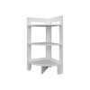 Alilang 15.20 Inch Three-Tier Corner Storage Shelf Unit for Space-Saving Organization-White - 3 of 4