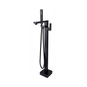 YAWWALK Double Handle Floor-Mounted Freestanding Tub Faucet with Hand Shower - 1 of 1