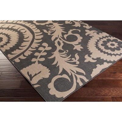 Nancy Black and Cream Wool Runner Rug 2'5" x 11'10"