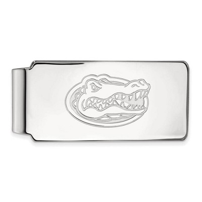 Black Bow Jewelry 14k White Gold Florida Gators NCAA Money Clip