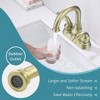Brushed Nickel 2-Handle Bathroom Faucet with Aerator, Swan-Style Design, Centerset Vanity Sink Faucet with Pop-Up Drain and Supply Hoses - 2 of 4