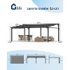 12x20ft Upgraded Lean-to Wall-Mounted Gazebo, 6mm Polycarbonate Roof & Reinforced Aluminum Frame,All-Weather Hardtop Pergola for Patio,Deck,Backyard - 3 of 4