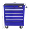 Maggift Tool Boxes and Totes, Mobile Storage with Locking Wheels and Drawers, Rolling Boxes for Metal Tool Cart of Workshop, Blue, 24.2"*12.9"*29.9" - 2 of 3