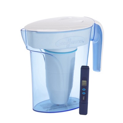 ZeroWater 7 Cup Water Pitcher with Ready-Pour + Free Water Quality Meter