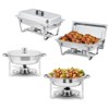 Stainless Steel Chafing Dish Buffet Set of 2 with 8 Qt Rectangle, Includes Food and Water Pans,for Parties, Events, Weddings, and Holiday - 3 of 4