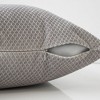 TopComfy Support Pillow Decorative Throw Pillow with Velvet Finish for Sofa or Bed Use, Silver, 17"*17"*2" - 4 of 4