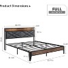 Garvee Upholstered Bed Frame with Charging Station & Storage, Metal Slats Support, No Box Spring Needed, Easy Assembly - 2 of 4