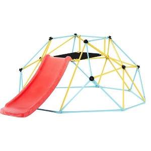 Whisen 8FT Geometric Dome Climber with Slide & Climbing Grip, Supports 600LBS and Easy Assembly, Gift for Kids - Blue - 1 of 4
