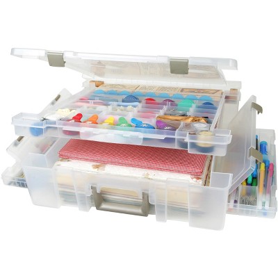 Clear Polypropylene Stackable Collapsible Lidded Storage Box