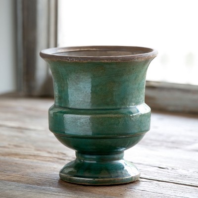 Park Hill Collection Emerald Glazed Classic Urn Large