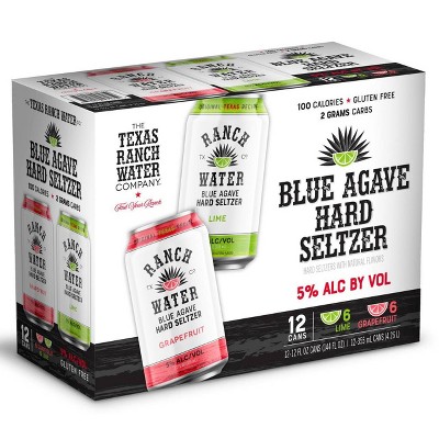 TX Ranch Water Lime & Grapefruit Blue Agave Hard Seltzer  - 12pk/12 fl oz Cans