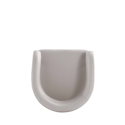 Augusta Light Gray Leatherette Counter Stools with Metal Base, Set of 3