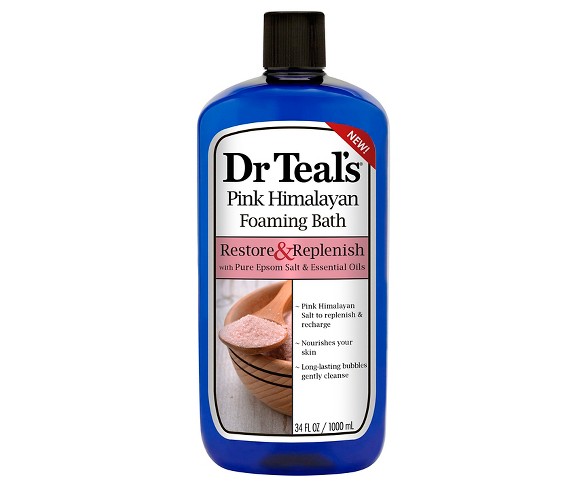 Dr Teal's Pure Epsom Salt & Essential Oils Restore & Replenish Pink Himalayan Foaming Bath - 34 fl oz