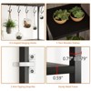 5-Tier Indoor Plant Stand 70.9" Tall, Large Metal Shelf with Hanging Hooks, Multi-Purpose Bonsai & Flower Organizer for Living Room Balcony - 4 of 4