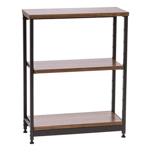 Iris Standard Wood And Metal Shelf Brown black Target