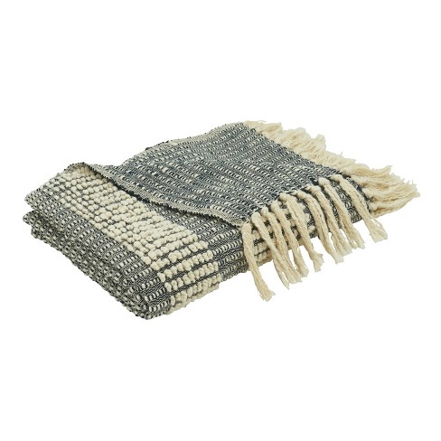 Heathered Stripe Tasseled Woven Throw Blanket - Hearth & Hand™ With  Magnolia : Target