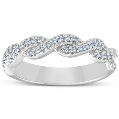 Pompeii3 1/4ct Diamond Infinity Wedding Ring 14K White Gold