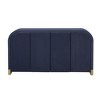 Alilang 59.80 Inch Modern Ribbed Accent Cabinet with Rounded Corners and Gold Base-Navy Blue - 4 of 4