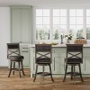 NicBex Dining Chairs Upholstered Chair Counter Height Chairs Black X-Back Swivel Chair Fabric Seat for Kitchen - 2 of 4