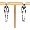 Funny Skeleton Earrings for Women - Hypoallergenic Halloween Skull Stud and Dangle Jewelry - 4 of 4