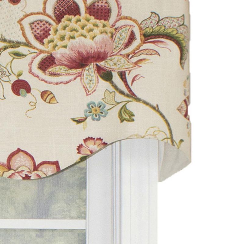 Ophelia Regal Style 3" Rod Pocket Valance 50" x 17" Multicolor by RLF Home, 3 of 5