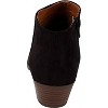 Women's Wo's Stacked Block Heel Closed Almond Toe Side Zipper Ankle Booties - SODA - 3 of 3