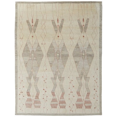 Kasbah Transitional Diamond Tan/Gray/Red Area Rug