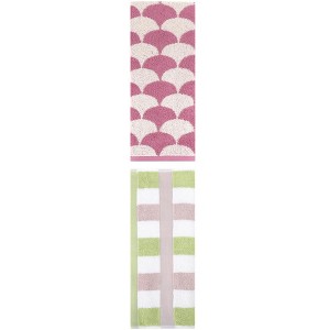REGALWOVEN Geometric Cotton Soft Absorbent Decorative Hand Towel Set for Bathroom 13" x 29" 2 Pcs - 1 of 4
