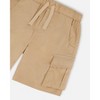 Deux par Deux Boy Parachute Cargo Pocket Shorts Light Beige - 4 of 4