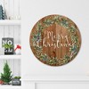 Cotton and Greens Wreath Circular Wood Dècor - 2 of 2