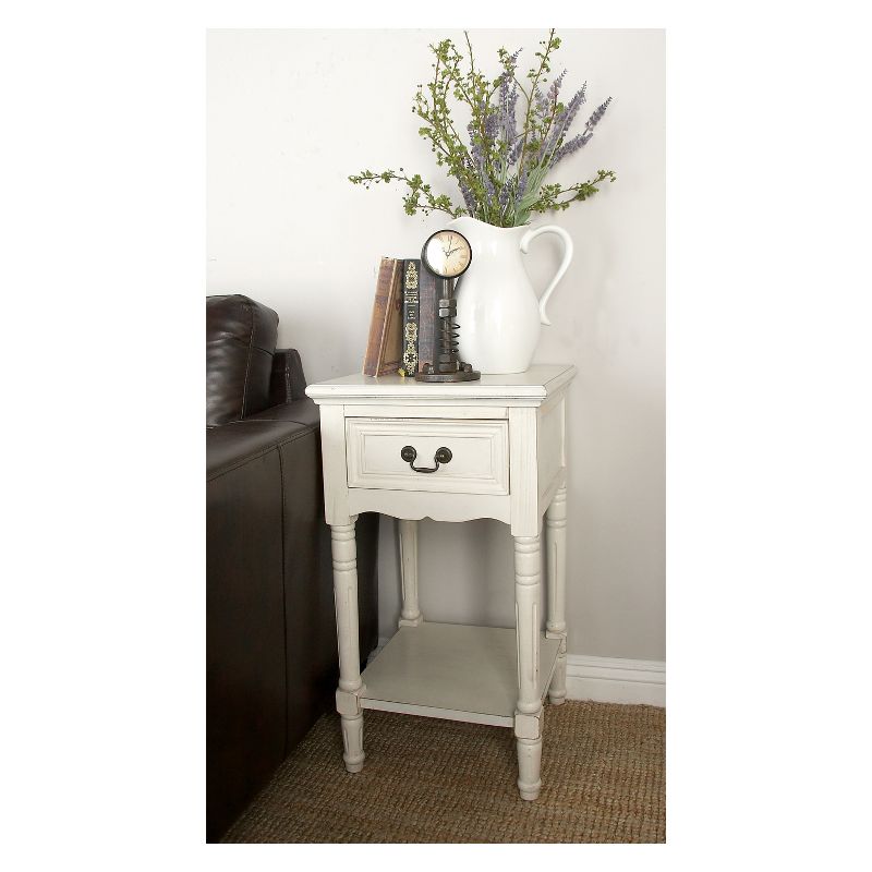 Traditional Wood Accent Table Ivory - Olivia & May, 5 of 17