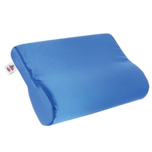 Core Products AB Contour Cervical Support Pillow, Satin, Blue - 1 of 4