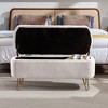 Sapphtopaz Storage Bench Storage Organizer Ottoman with Storage Toy Box Upholstered Padded Storage Ottoman for Entryway Living Room, Bedroom - 3 of 4