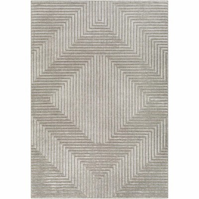Mark & Day Knightsville 2'x3' Rectangle Woven Indoor Area Rugs Medium Gray: Geometric Modern Viscose Wool for Living Room