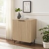 Modern Scandi Fluted-Door Storage Console ¨C Coastal Oak - 3 of 4